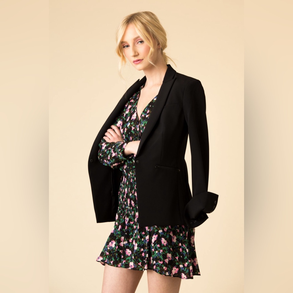 Veronica Beard Naomi Floral Print Silk Mini Dress Size 6 Pink Green Blue Spring